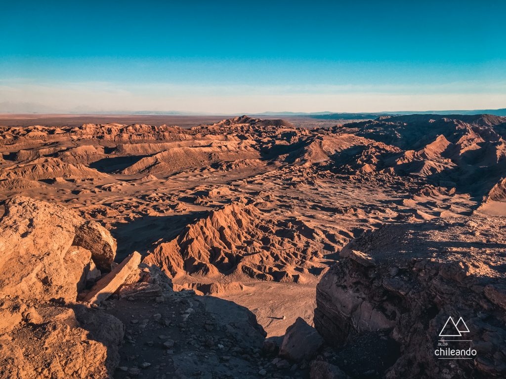 Paisagem do Valle de la Muerte, no Atacama