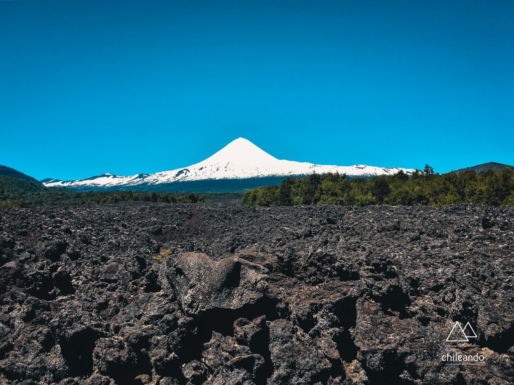 Campo de lava da erupção do Llaima de 1957