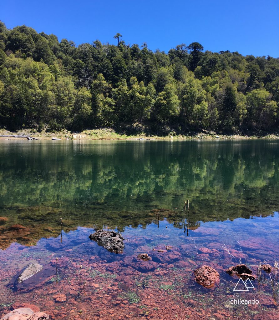 O Lago Conguillío é um dos pontos altos do parque