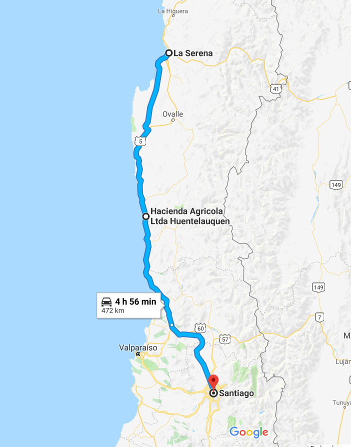 Passei por 5 pedágios entre Santiago e La Serena e gastei 14.700 pesos (84 reais)