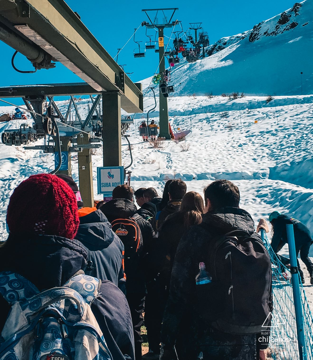 Teleférico em 3 níveis no Farellones
