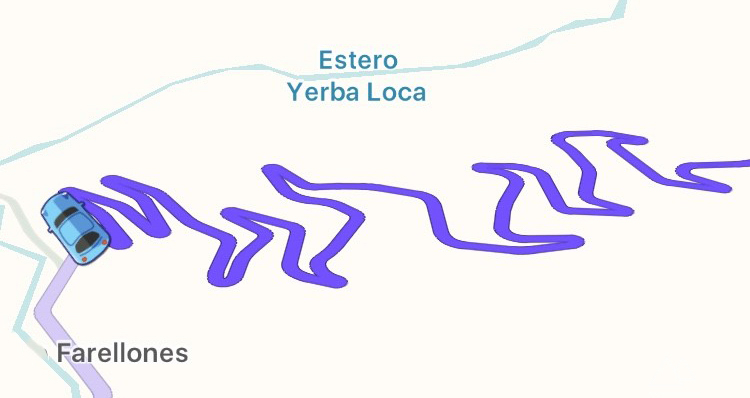 Quarenta curvas até Farellones