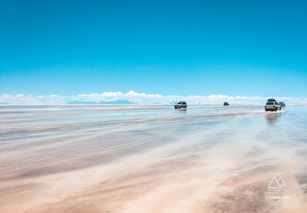 Entrando no salar de Uyuni
