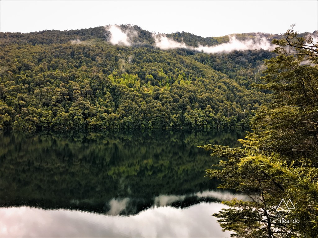 Vista do mirante Ñirrico para o lago Tinquilco