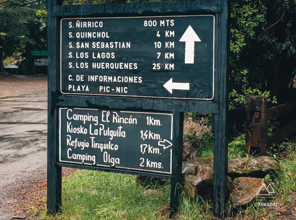 As trilhas e serviços do Huerquehue