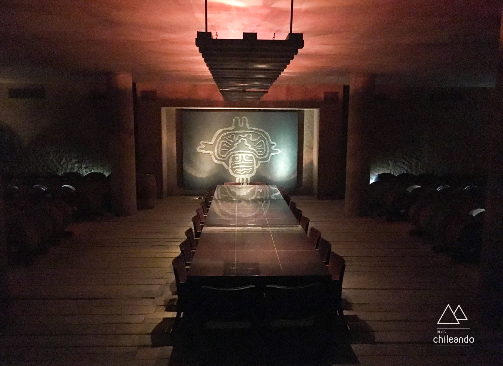 Sala de degustações e eventos da vinícola Tabali